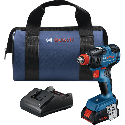 Two-In-One Bit/Socket Impact Driver/Wrench Kit, 1/2", 1800 in-lbs. Max. Torque, 18 V, Lithium-Ion