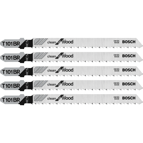 Basic Wood Jigsaw Blade, T-Shank, 4" L, 10 TPI