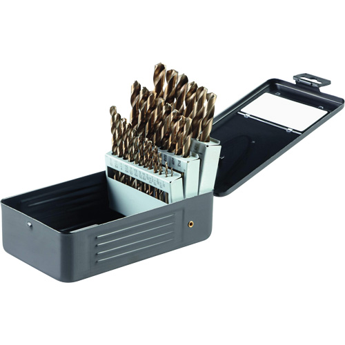 Gold Oxide Drill Bit Set, 29 Pieces, High Speed Steel