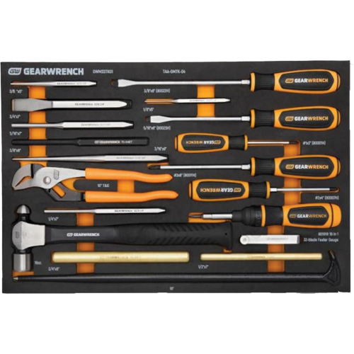 Striking Tools & Screwdriver Set in Foam Storage Tray