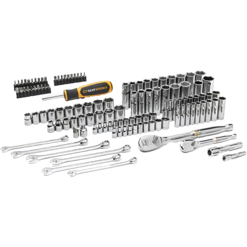 1/4" & 3/8” Drive 90T SAE/Metric Mechanics Hand Tool Set
