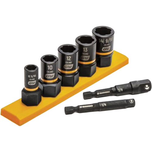 Metric Bolt Biter™ Extraction Socket Set, 7 Pcs, Impact, 1/4"/3/8" Drive Size
