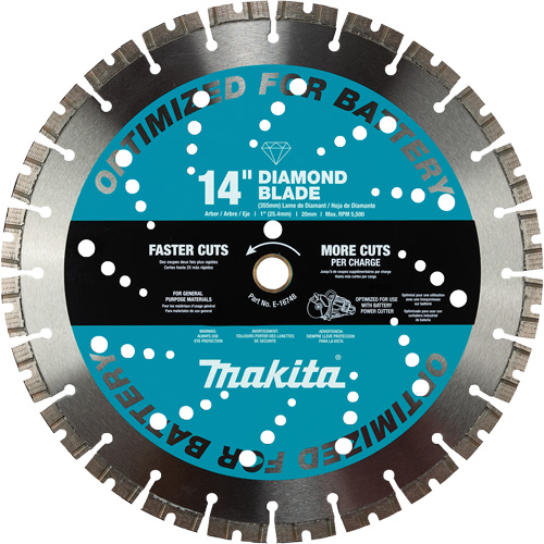 General Purpose Thin Kerf Diamond Blade, 14", Stone/Concrete/Brick Use