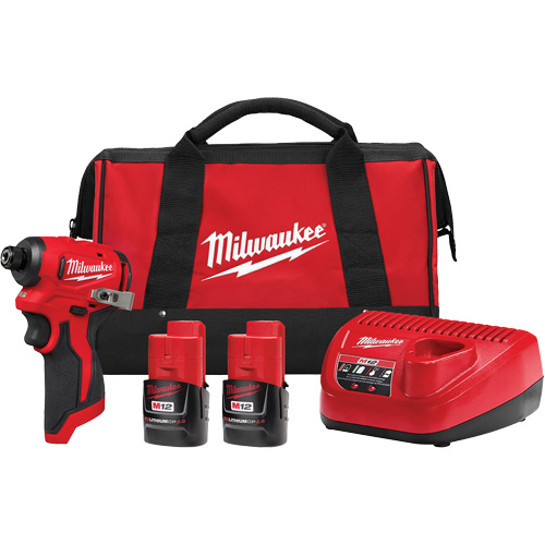 M12™ Subcompact Brushless Hex Impact Driver Kit, 1/4", 1100 in-lbs. Max. Torque, 12 V, Lithium-Ion