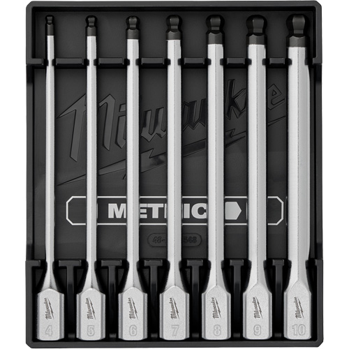 Long Metric Bit Socket Set, Hex Ball, 3/8" Drive, 7 Pcs