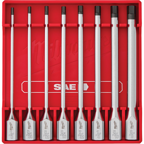 Long SAE Bit Socket Set, Hex, 3/8" Drive, 8 Pcs