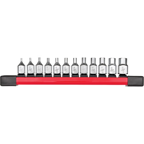 Long SAE Bit Socket Set, Hex, 1/4" Drive, 12 Pcs