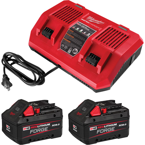 M18 REDLITHIUM FORGE Starter Kit with Dual Bay Rapid Charger, 18 V, Lithium-Ion