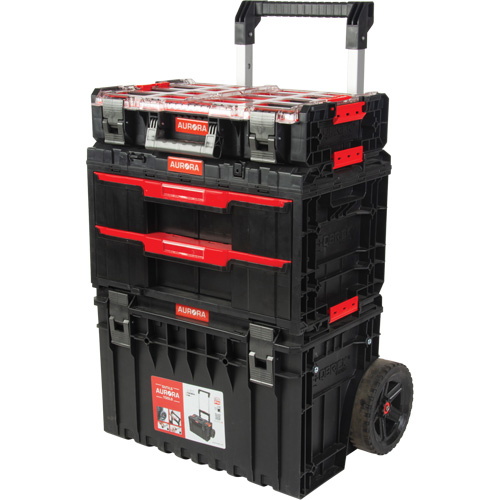 3-Piece Arx® Rolling Toolbox Base Set, 25-1/5" x 19" x 42-2/5", Black