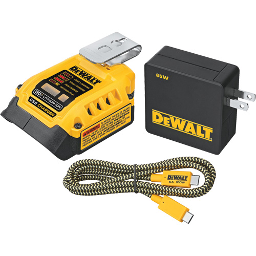 MAX*/FLEXVOLT ® 5 Amp USB Charging Kit, 20 V, Lithium-Ion