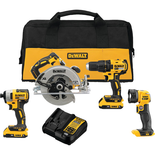 MAX* Cordless Brushless 4-Tool Combo Kit (2.0Ah), 20 V
