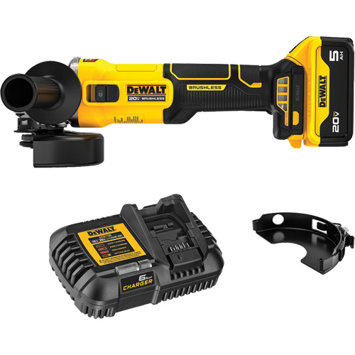 MAX* Brushless Cordless Slide-Switch Grinder Kit, 4-1/2" Wheel, 20 V
