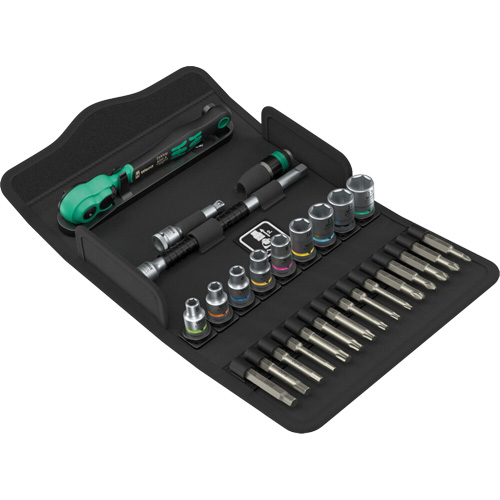 SA 14 Zyklop Comfort Ratchet Set with Reversing Lever, 28 Pcs, 1/4" Drive Size