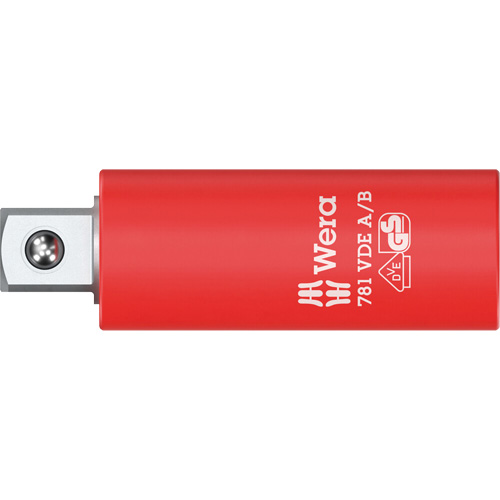 A/B VDE Insulated Connector, 1/4" Drive, 3/8" Socket, 2.78" L, Ball