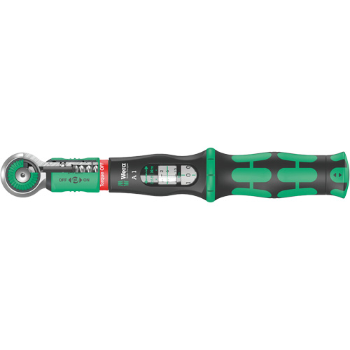Safe-Torque A 1 Torque Wrench, Click, 1/4" Square Drive, 2 - 9 lbf. Ft
