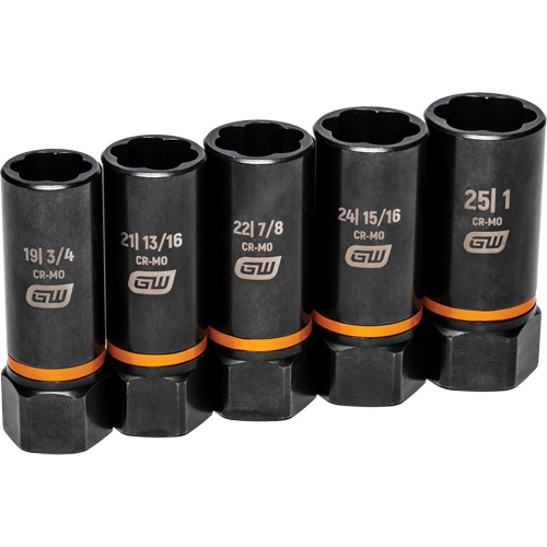 Bolt Biter™ Extraction Socket Set, 5 Pcs, Impact, 1/2" Drive Size, Deep