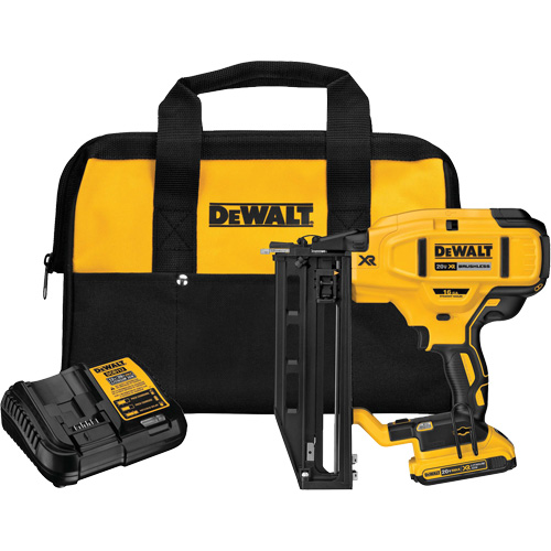 XR® 16 GA Cordless Straight Finish Nailer Kit, 20 V, Lithium-Ion