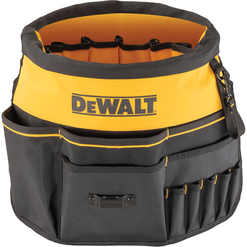 Bucket Tool Organizer, 19-3/4" L x 2" W x 19-5/8" H, Black/Yellow