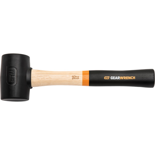 Rubber Mallet, 16 oz., Wood Handle, 13" L
