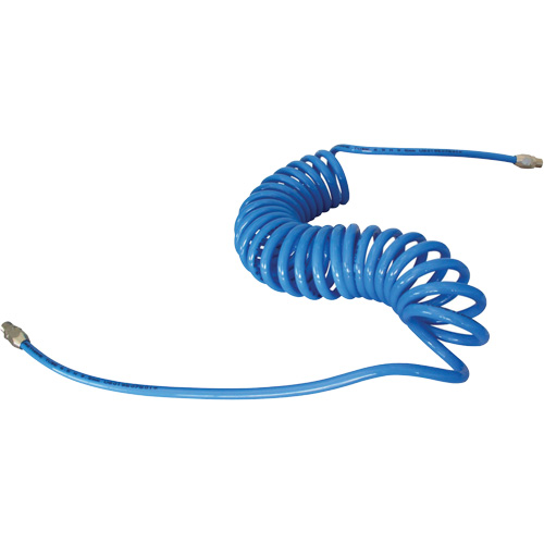 MAXAIR Coiled Hose, Air, 1/4" ID x 50' L, Polyurethane