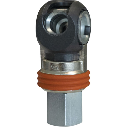 TOPQUIK SC Industrial Swing Quick Coupler, Nickel-Plated Steel, 3/8", Female NPT, 360 PSI