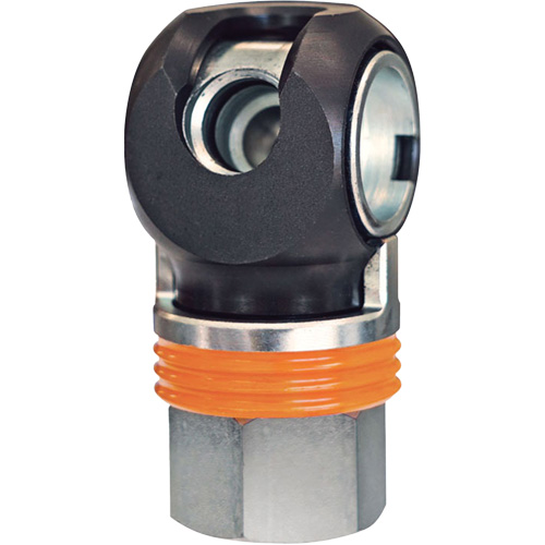 TOPQUIK SC Industrial Quick Coupler, Nickel-Plated Steel, 1/2", Female NPT, 359 PSI