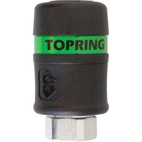 TOPQUIK Ultraflo 7.8 mm Quick Coupler, Polyester Composite, 3/8", Female NPT, 174 PSI