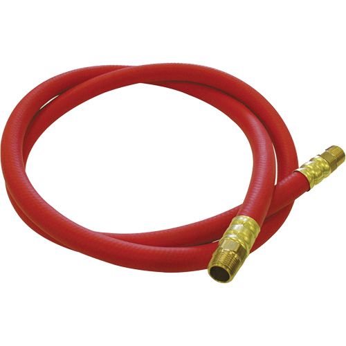 Hose Reel Connecting Hose, Air, EPDM Rubber, 1/2" dia. x 5', 300 psi, 1/2 NPT