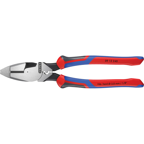 High Leverage Lineman's Pliers New England with Fish Tape Puller, Crimper & KNIPEXTEND Handle