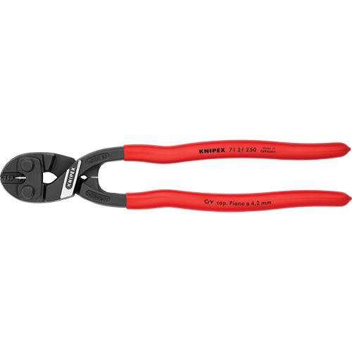 CoBolt® High Leverage XL Compact Bolt Cutters with Notched Blade, 10" L, Center Cut