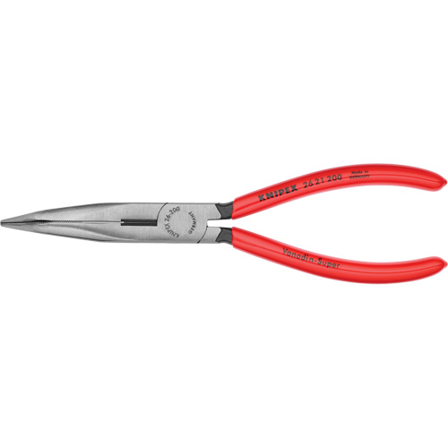 Long Nose 40° Angled Pliers with Cutter, 8" L