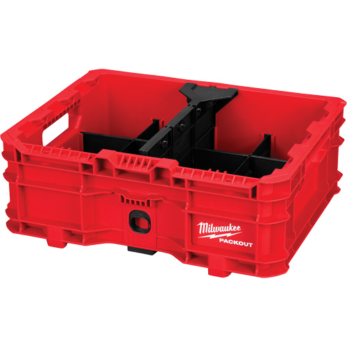 PACKOUT™ Low-Profile Crate, 15" x 18-5/8" x 6-5/8", Black/Red