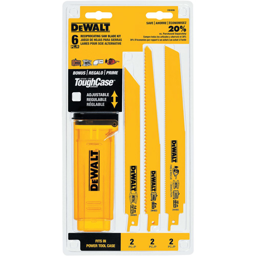 Bi-Metal Reciprocating Saw Blade Set with Telescoping Case