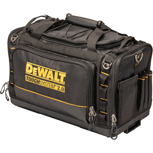 ToughSystem® 2.0 Dirt Repellent Jobsite Tool Bag, 1680 Denier, 50 Pockets, Black/Yellow