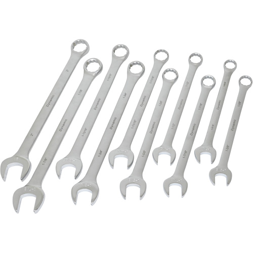 Contractor Series SAE Wrench Set, Combination, 10 Pieces, Imperial