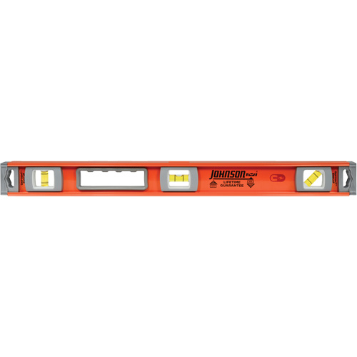 Heavy-Duty Contractor's Level, I-Beam, 2' L, Aluminum, 3, Magnetic