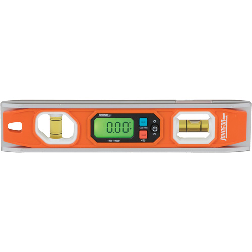 Programmable Digital Torpedo Level, 10" L, 2 Vials, Magnetic