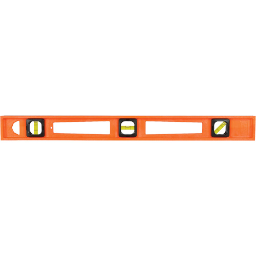 Orange Structo-Cast® Contractor's Level, I-Beam, 2' L, 3, Non-Magnetic