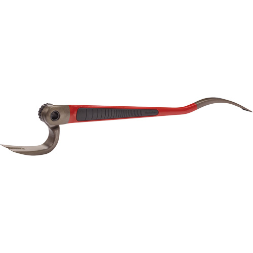 Adjustable Steel 209 SB Wrecking Bar with Rubber-Clad Handle, 2-1/5" Width, 25" Length