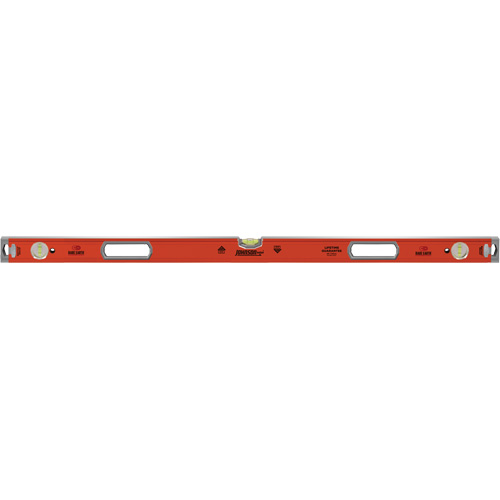 Heavy-Duty Box Level, Box, 4' L, Aluminum, 3, Magnetic