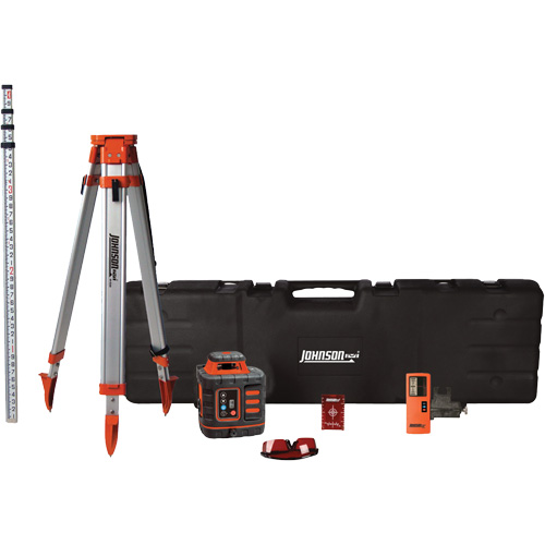 Red Self-Leveling Long-Range Rotary Laser System, 2000' (609.6 m), 635 Nm