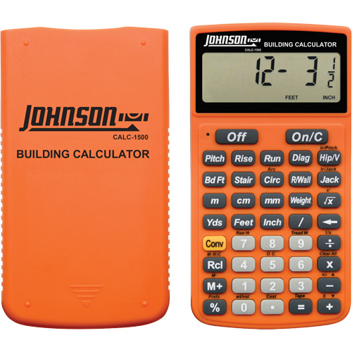 High-Visibility Orange Building Calculator with Rugged Case