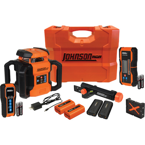 Red Dual Slope Rotary Laser Level Kit, 4000' (1219.2 m), 640 Nm