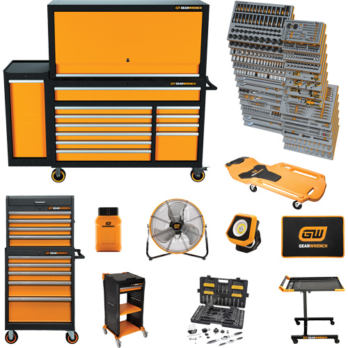 MEGAMOD Master Mechanics Tool Set in Premium Modular Foam Trays with Tool Storage & Shop Equipment, 1331 Pieces