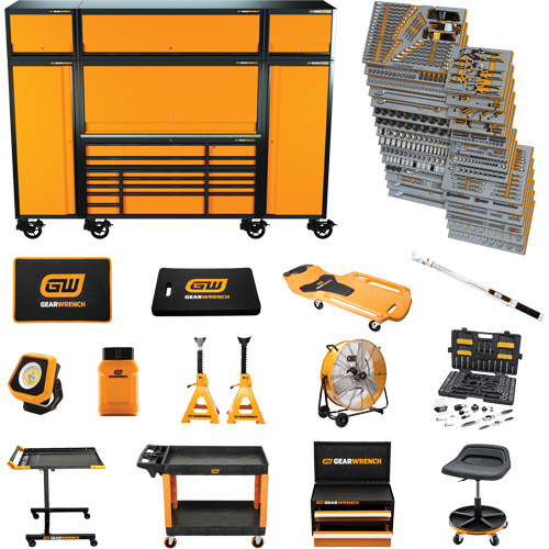 MEGAMOD Mechanics Tool Set in Premium Modular Foam Trays with Tool Storage & Shop Equipment, 1858 Pieces