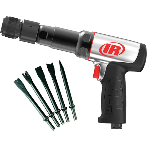 Heavy-Duty Air Hammer with Chisels, 21.8 CFM, 1/4" NPT, 2600 BPM, 3/4" x 3-3/4" (0.0mm x 0.0mm)