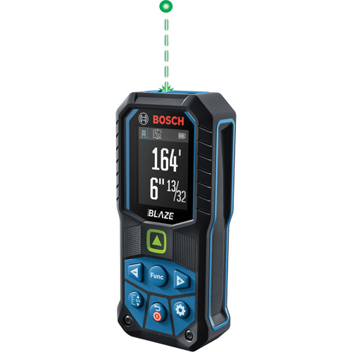 BLAZE™ Green Beam Laser Measure, 0' - 165' (0 m - 50.2 m) Range, Digital (Electronic)