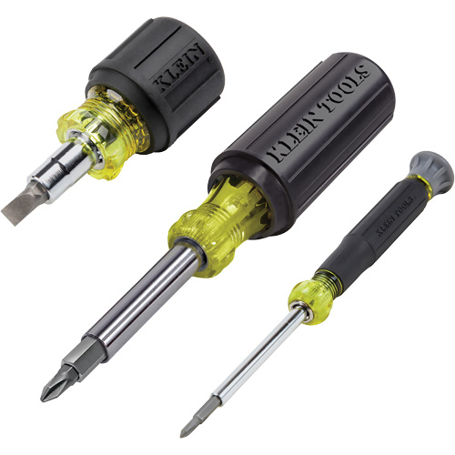 3-Piece Multi-Bit Screwdriver & Nut Driver Set, 12-63/100" L, Cushion Grip Handle