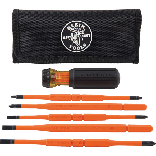 8-in-1 Insulated Interchangeable Screwdriver Set, 1000 V, 7 Pcs
