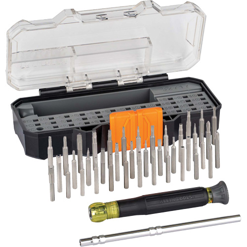 All-in-1 Precision Screwdriver Set with Tamperproof Bits & Case, 6-35/100" L, Cushion Grip Handle